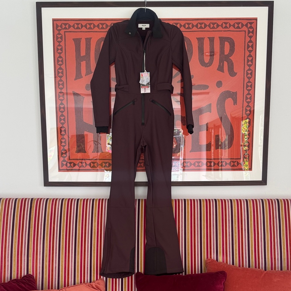 Zara Women's Dark Burgundy Ski Jumpsuit